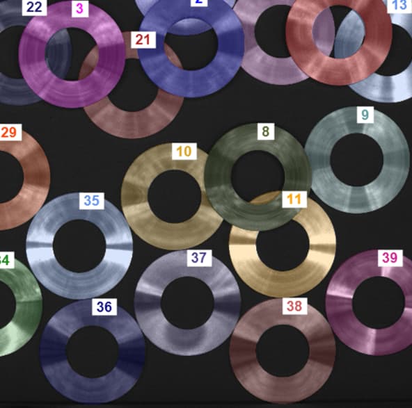 Parts automatically counted & numbered