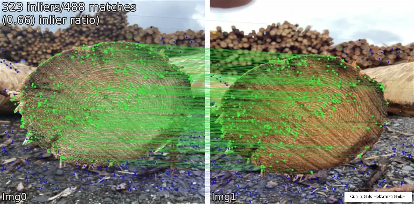 Recognition of stored logs using DENK Match AI