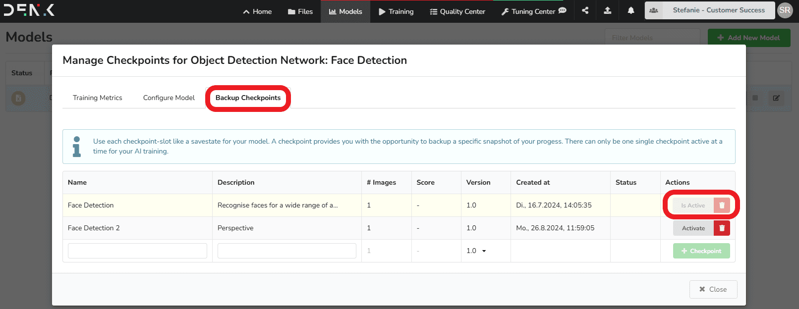 NEU: "CHECKPOINTS" IM DENK VISION AI HUB