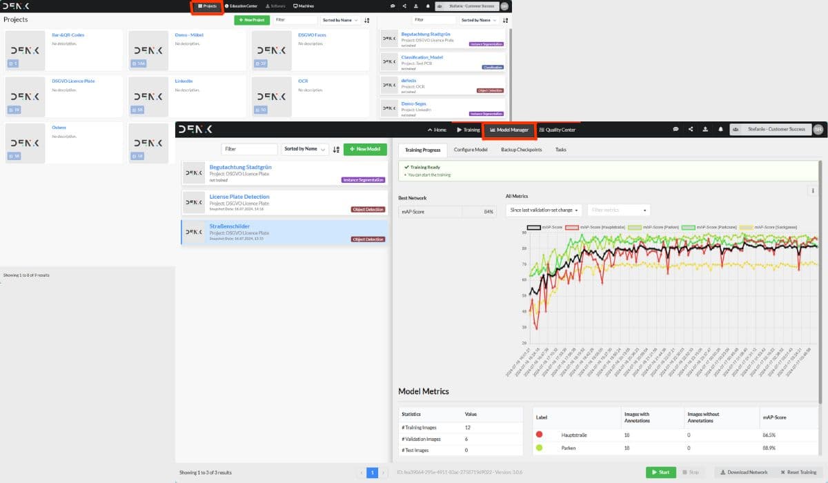 Frisches Design im DENK VISION AI Hub